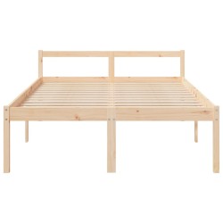 Lit pour personne âgée sans matelas 140x190 cm bois pin massif 