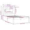 Cadre de lit sans matelas noir bois massif 100x200 cm 