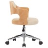 Chaise pivotante à manger Crème Bois courbé et Similicuir 
