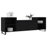 Meuble TV Noir 160x35x55 cm Bois d'ingénierie 