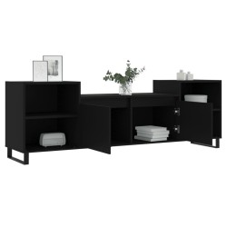 Meuble TV Noir 160x35x55 cm Bois d'ingénierie 