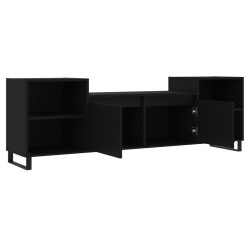 Meuble TV Noir 160x35x55 cm Bois d'ingénierie 