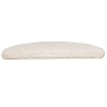Tapis d'escalier 15 pcs blanc 65x21x4 cm 