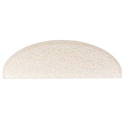 Tapis d'escalier 15 pcs blanc 65x21x4 cm 