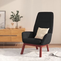 Chaise de relaxation Noir Tissu 