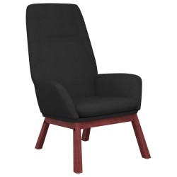 Chaise de relaxation Noir Tissu 