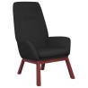 Chaise de relaxation Noir Tissu 
