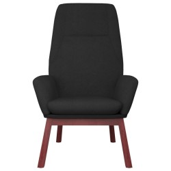Chaise de relaxation Noir Tissu 