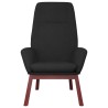 Chaise de relaxation Noir Tissu 