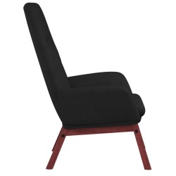Chaise de relaxation Noir Tissu 