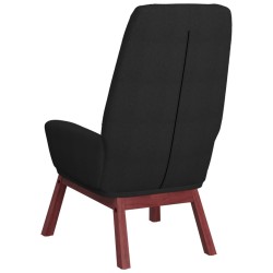 Chaise de relaxation Noir Tissu 