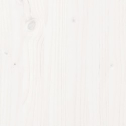 Cadre de lit sans matelas blanc bois massif 75x190 cm 
