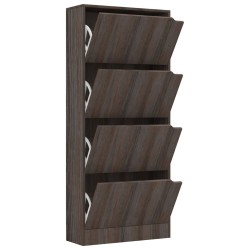 Armoire à chaussures 4 portes Chêne sonoma gris Bois ingénierie 