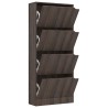 Armoire à chaussures 4 portes Chêne sonoma gris Bois ingénierie 