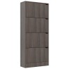 Armoire à chaussures 4 portes Chêne sonoma gris Bois ingénierie 