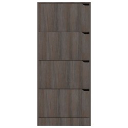 Armoire à chaussures 4 portes Chêne sonoma gris Bois ingénierie 