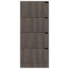 Armoire à chaussures 4 portes Chêne sonoma gris Bois ingénierie 