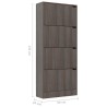 Armoire à chaussures 4 portes Chêne sonoma gris Bois ingénierie 