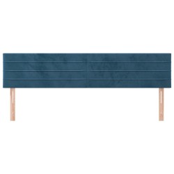 Têtes de lit 2 pcs Bleu foncé 80x5x78/88 cm Velours 