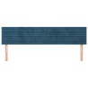 Têtes de lit 2 pcs Bleu foncé 80x5x78/88 cm Velours 