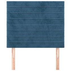 Têtes de lit 2 pcs Bleu foncé 80x5x78/88 cm Velours 