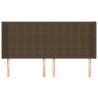 Tête de lit avec oreilles Marron foncé 163x16x118/128 cm Tissu 