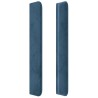 Tête de lit avec oreilles Bleu foncé 203x16x118/128 cm Velours 