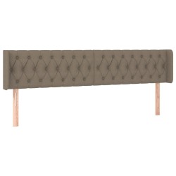Tête de lit à LED Taupe 203x16x78/88 cm Tissu 