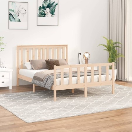 Cadre de lit sans matelas 120x200 cm bois de pin massif 