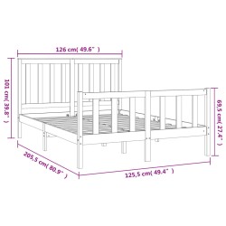 Cadre de lit sans matelas 120x200 cm bois de pin massif 