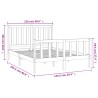 Cadre de lit sans matelas 120x200 cm bois de pin massif 