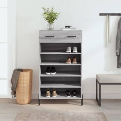 Armoire à chaussures sonoma gris 60x35x105 cm bois d'ingénierie 