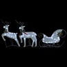 Décoration de Noël Renne et traîneau 140 LED extérieur blanc 