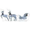 Décoration de Noël Renne et traîneau 140 LED extérieur blanc 