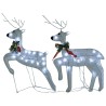 Décoration de Noël Renne et traîneau 140 LED extérieur blanc 