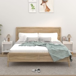 Tables de chevet 2 pcs Blanc brillant 40x35x50 cm 
