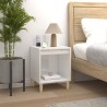 Tables de chevet 2 pcs Blanc brillant 40x35x50 cm 
