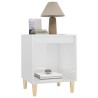 Tables de chevet 2 pcs Blanc brillant 40x35x50 cm 