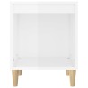 Tables de chevet 2 pcs Blanc brillant 40x35x50 cm 