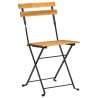 Chaises de bistro pliables lot de 4 Bois d'acacia massif 