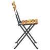 Chaises de bistro pliables lot de 4 Bois d'acacia massif 