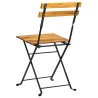 Chaises de bistro pliables lot de 4 Bois d'acacia massif 