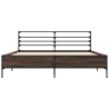 Cadre de lit sans matelas chêne fumé 160x200 cm 