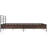 Cadre de lit sans matelas chêne fumé 160x200 cm 