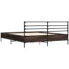 Cadre de lit sans matelas chêne fumé 160x200 cm 