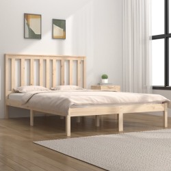 Cadre de lit sans matelas bois massif 