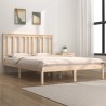 Cadre de lit sans matelas bois massif 