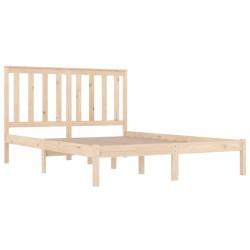 Cadre de lit sans matelas bois massif 