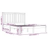 Cadre de lit sans matelas bois massif 