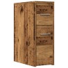 Armoire de salle de bain étroite avec roulettes vieux bois 